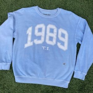 Taylor Swift 1989 Tour Concert Crewneck Sweatshirt Pullover Blue